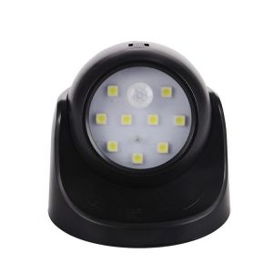 Applique Murale D'extérieur Noire À Détecteur De Mouvement, 1 000 Lumens, Led, Sans Fil, Alimentée Par Batterie, Rotation Et Inclinaison À 360 Degrés, Superma - Neuf