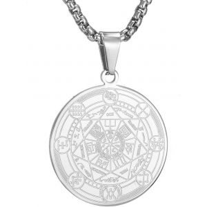 Kal-Collier Talisman De Médaille Sceau Des 7 Archanges Pour Homme Femme Talisman Pentagramme De Salomon Amulette De Protection MagiqueU2026 - Neuf