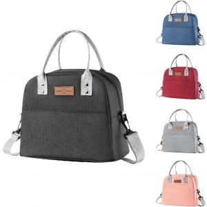 Sac Isotherme Repas, 7.9l Lunch Box Isotherme Épaissir, Sac Lunch Box, Lunch Bag Isotherme Pour Femmes, Hommes, Enfants, École E Bureau (Noir) - Neuf