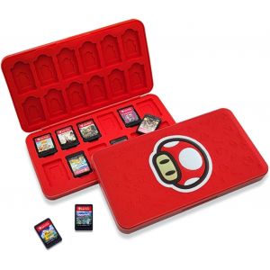 Bo&icirc;tier de Rangement pour Cartes Switch-&Eacute;tui Silicone &Eacute;tanche avec 24 Emplacements Jeux + 24 Slots TF,Fermeture S&eacute;curis&eacute;e,Compact et L&eacute;ger,Organisateur de Voyage pour Accessoires de Jeu (24B) - Neuf