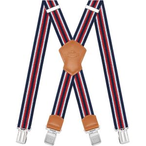 Cauc-Bretelles Homme Larges R&eacute;glable &Eacute;lastique Extra Fort 4 Robuste Clips, Pour Hommes Et Femmes Avec En Forme X Design Et Sangles Extra Larges -4cm - Neuf