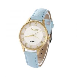 Gaiety Femmes &Eacute;l&eacute;gante Montre En Cuir Pu Montre-Bracelet Quartz Analogique (Bleu Ciel) - Neuf
