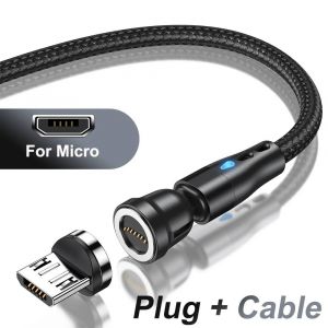 Aufu-Câble Magnétique De Type C 5a Pour Samsung S21, Huawei P30, Charge Rapide, Fil De Chargeur Pour Iphone, Xiaomi, Micro Usb, Données.Black For Micro.1m - Neuf