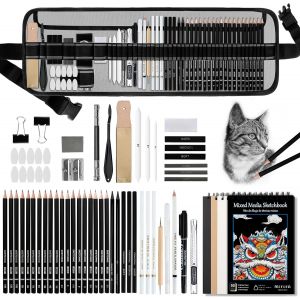 Nouvelhorizonstore-Lot De 60 Crayons &iquest;&iquest; Dessin,Crayons De Dessin Professionnels,Crayons &iquest;&iquest; Croquis,Crayon Dessin Kit,Fournitures Artistiques Avec Carnet De Croquis 3 Couleurs,Graphite,Fusain,Crayons Se - Neuf