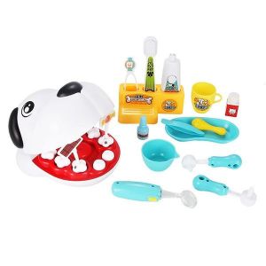 Kit De Jeu De R&ocirc;le De Dentiste Pour Enfants - Ensemble De Jouets M&eacute;dicaux &Eacute;ducatifs Avec Pince &Agrave; &Eacute;piler Pour Un Apprentissage Amusant Des Soins Dentaires - Neuf