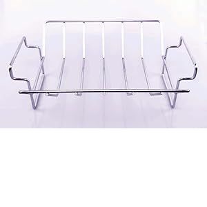 Ulteronixshop-Compatible avec de nombreux barbecues - Id&eacute;al pour les mod&egrave;les Big Green Egg de 18" et plus grands Kamado - Grille de barbecue en acier inoxydable - Grille de cuisson pour c&ocirc;tes et dind - Neuf