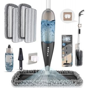 MDY-Balai pulvérisateur pour nettoyage des sols avec 4 tampons lavables en microfibre humide et sec avec flacon rechargeable de 800 ml pour la maison, la cuisine, le parquet, le stratifié, les carrea - Neuf