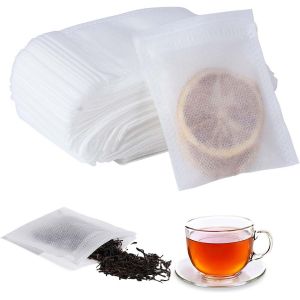 400 Sachet the a Remplir Jetable,Filtre à thé 7 x 9 cm avec Cordon de Serrage,Infuseur thé Adaptés au thé en Feuilles,au thé Parfumé,aux épices,aux Herbes Médicinales,aux épices,etc - Neuf