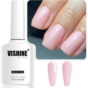 Vernis Gel Semi-Permanent Transparent Milky Pink Rose Clair Vernis &Agrave; Ongles Naturelle Rose Laiteux Transparent Gel&eacute;e De Cristal Soak Off Uv Led Gel 16ml E - Neuf