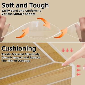 Protection De Bord Transparent,40 Mm X 3 M,Protections D'angle Souples Pour Prot&eacute;ger Les B&eacute;b&eacute;s,Pare-Chocs De S&eacute;curit&eacute; Autocollant Pour Meubles De Table,Armoires. - Neuf