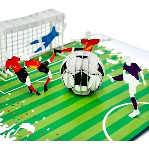 Football Soccer - Carte Fete Des Peres, Carte De Fête Des Pères Pop Up, Cartes D'anniversaire Pour Homme Us8-Oc209fr - Neuf