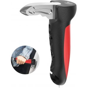 Barre d'appui 5 en 1 pour poign&eacute;e de porte de voiture, canne d'aide &agrave; la position debout, brise-vitre - Neuf