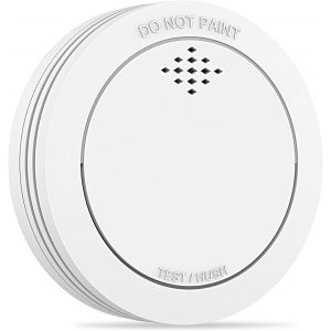 JGD-D&eacute;tecteur de fum&eacute;e avec Support magn&eacute;tique, 10 Ans Alarme Incendie connect&eacute;e certifi&eacute;e T&Uuml;VRheinland avec Batterie rempla&ccedil;able, Alarme sonore de 85 DB, Fonction Silence pour la Maison - 1 pi&egrave;ce - Neuf