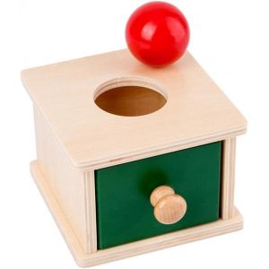 ChenQuanSarl-1 Pi&egrave;ces Bo&icirc;te De Permanence Dobjet Montessori Avec Balle Pour Enfants Jouets &Eacute;ducatifs Pour Tout-Petits Exercice Jouets De Coordination Oil-Main (Style De Bo&icirc;tes &Agrave; Billes - Neuf