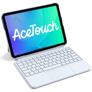 Coque Clavier Pour Ipad 11e/10e Gén, Pour Ipad 10e (10,9"")/11e (2025 A16), Air 11"" M3/M2, Air 6/5/4e, Pro 11 4e-1re, Clavier Ultraléger Détachable Avec Pavé Tactile, Bleu Acetouch[Z12] - Neuf