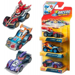 KAL-Mix 'N Race Lot De 3 Voitures De Collection -Chaque Voiture Peut Être Divisée En Deux Avec Des Pièces Et Des Roues Interchangeables. Pack 4/4 - Neuf
