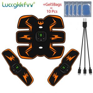 Smart Ems-Appareil De Musculation Électrique Sans Fil,Stimulateur De Muscles,Fitness,Entraînement Abdominal,Perte De Poids,Autocollants,Masseur Amincissant Pour Le Corps - Type M4 5 Gel - Neuf
