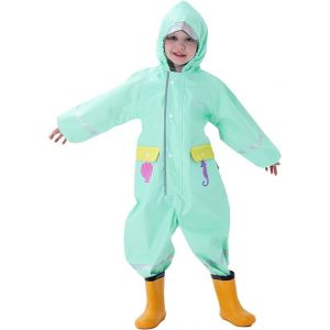 Les Enfants À Capuche Imperméable, Léger, Long Poncho De Pluie Réfléchissant Randonnée Course Sport Vélo Animal Print Unisexe Pour Les Filles, Les Garçons D'âge 1 2 3 4 5 6 7 8 Ans (Taille S) - Neuf