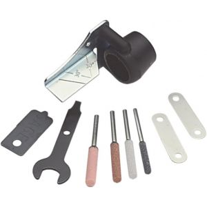 POPU-Kit D'Affûtage Pour Tronçonneuse 1453,Ensemble D'Accessoires Pour Outils Rotatifs Avec Guide Angulaire D'Affûtage Et Pierres À Aiguiser - Neuf