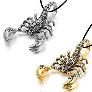 Hip Hop Punk Hommes Colliers Scorpion King Corde Clavicule Longue Cha&icirc;ne Charme Pendentif Collier Cadeaux De F&ecirc;te Bijoux Plaqu&eacute;s Or/Argent - Neuf