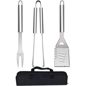 QH 3 PCS Outil de Barbecue, Acier Inoxydable Barbecue Outils Ensembles ustensile de Cuisine Set BBQ Grill Outils kit Accessoires Barbecue avec&iquest; - Neuf