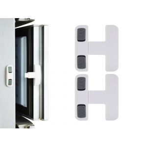 Lot de 2 verrous de s&eacute;curit&eacute; enfant pour porte de r&eacute;frig&eacute;rateur-cong&eacute;lateur - Neuf