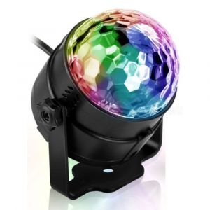 1 Pcs De Boule De Disco Avec La Rotation De Lumière Rgb + Télécommande, Dirigée Par Le Parti De La Lumière - Neuf