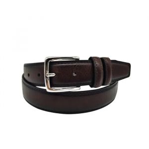 Ceinture Homme - Kenny Jones - &Eacute;l&eacute;gante En Pvc - Marron - Ajustable - 3.5cm De Largeur - Neuf