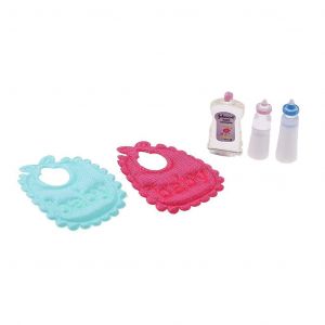 5pcs Maison De Poup&eacute;e Miniature Bouteilles De Lait Pour B&eacute;b&eacute; Bib & Shampooing Accessoires De P&eacute;pini&egrave;re - Neuf