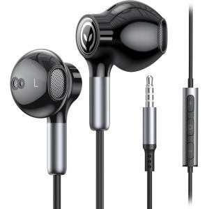 KALANKA-ME910 Écouteurs, Ecouteurs Filaire avec Microphone et Contrôle du Volume, Intra-Auriculaires, Oreillette Jack 3.5mm Universel pour iPhone, Smartphones Android, MP3 etc. - Neuf