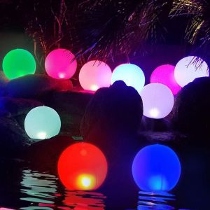 Hjlian Lampe Flottante A Led De 40 Cm Pour Piscine, Boule Gonflable Surdimensionnee, Decoration De Jardin, D'arriere-Cour, D'etang, De Fete - Neuf