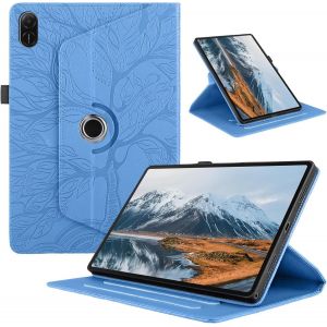 KAL-Tablette Coque Pour Honor Pad V9 11.5"" 2024 &Eacute;tuis Pu Cuir 360&deg;Rotatif Multi-Angle Stand Flip Protection Tablette Housse Pour Honor Pad V9 Coque,Bleu Arbres - Neuf