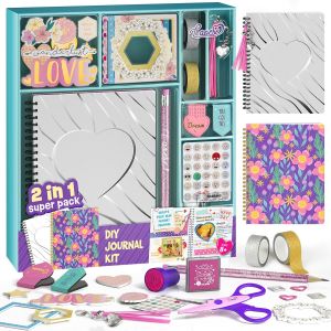 Jexnovashop-2-Pack Diy Journal Kit - Cadeaux Pour Les Filles De 8 9 10 11 12 13 14 Ans - Id&eacute;es De Cadeaux D'anniversaire Pour Les Filles - Arts Et Artisanat Pour Les Enfants Pr&eacute;adolescents - Neuf
