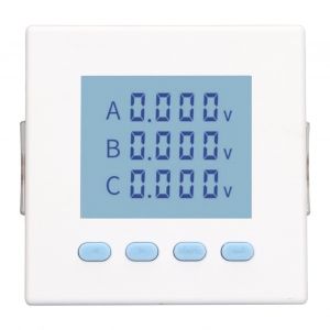 XYONG Voltmetre triphase, tension, affichage numerique LCD, plage AC 400 V, entree AC 220 V - Neuf