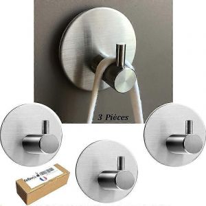 Crochet adh&eacute;sif - Porte-serviettes de salle de bain - Crochet adh&eacute;sif mural pour serviettes de toilette de salle de bain - Porte-serviette de cuisine mural autocollant - Le support se fixe W - Neuf