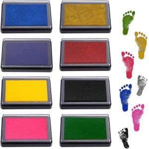 Yemaesre-Kit Empreinte De Main Et Empreinte De Pied Pour Bébé En 8 Couleurs, Non-Toxique Facile À Laver. - Neuf