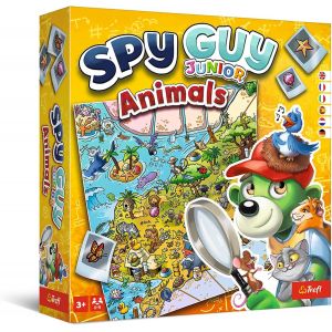 Spy Guy Junior Animals - Jeu Coopératif D'enquête Pour Les Plus Petits, Cherchez Des Preuves Et Attrapez Le Criminel, Grand Plateau De Jeu, Pour Les Enfants À Partir De 3 Ans - Neuf