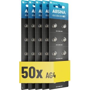 KALANKA-50x Pile AG4 LR66 377-1,5V Alcaline &eacute;tanche & Longue dur&eacute;e - SG4 / V4GA / G4A / 4GA / L626 / 177 / LR626 - Pile Montre, Pile SR626SW pour Montre, Pile 377 Montre, AG4 Pile Montre, 377 Pile - Neuf