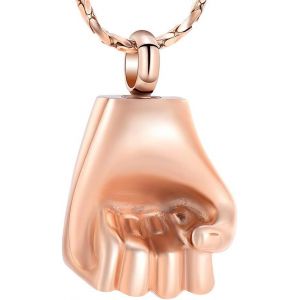 Bijoux De Crémation De Style Punk Pour Cendres Pour Gant De Boxe Humain Pendentif Souvenir Bijoux Urnes Commémoratives Collier Pour Femmes Hommes - Neuf
