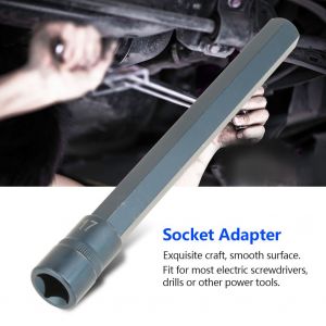 Adaptateur de douille hexagonale pour tournevis electrique, douilles d'entrainement pour outils electriques 1/2"" 200 mm (H17) - Neuf