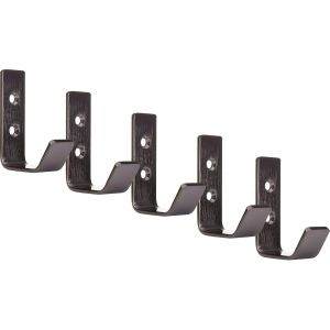 5 X Crochet À Vêtements Loxten 60 X 20 X 45 Mm Anthracite Crochet De Vestiaire En Acier Inoxydable Épaisseur De Matériau De 3 Mm Crochet Pour Vestes Avec Bords Arrondis - Neuf