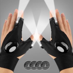 JGD-Gants Lampe de Poche LED, Outil Mains Libres Id&eacute;e Cadeau pour Homme, Papa, Bricoleur, P&ecirc;che, R&eacute;paration Voiture, Camping, Travail de Nuit - Neuf