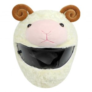 Housse De Casque De Moto En Coton Pp, Douce Et Chaude, Style Animal De Dessin Anime, Pour Velo D'exterieur, Cyclisme, Chevre Beige - Neuf