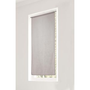Eryi-Voilage Vitrage - Passe Tringle - Gris - 70x200cm - 100% Polyester - Certifié Oeko -Tex - Tissé Et Teint En France - Collection Etamine Givrée - Neuf
