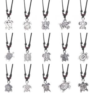 Kal-Colliers De Tortue Réglables Pour Femmes Collier De Tortue Yin Yang Collier De Crâne De Tortue Collier En Résine Océan Collier De Bijoux De Tortue Antique Avec Motif Mauvais - Neuf