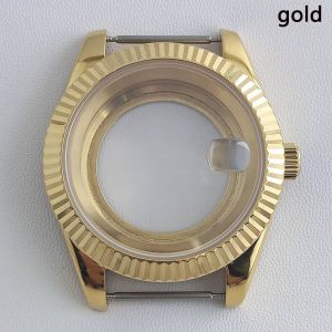 Bo&icirc;tier De Montre En Verre Saphir Pour Homme,Acier Inoxydable,Mouvement Nh35,Cadran Nh35,Accessoires De Montre,41mm.2. - Neuf