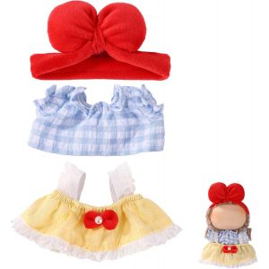 Ensemble de Vêtements pour Poupée, Comprenant Haut N?ud Papillon et Jupe Tenues Mignonnes et Accessoires pour Poupée de 17 cm - Neuf