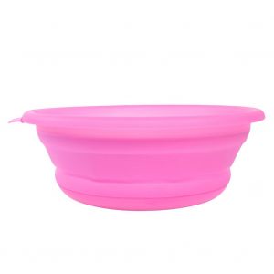 Bassine Pliable Portable En Silicone Pour Camping, Grande Taille, Avec Trou (Rose L) - Neuf
