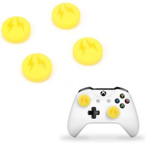 Thumbstick Capuchons Compatible Avec Ps4 Ps5 Xbox 360 Xbox Controller,Souple Silicone Contrôleur Joystick Capuchons,Analogique Bâton Capuchons Cover Accessoires-Jaune Éclair.[E815] - Neuf
