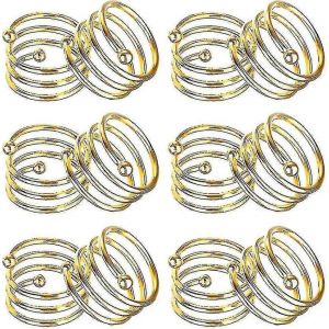 12 pièces boucles de serviette en métal pour le dîner de mariage - Neuf